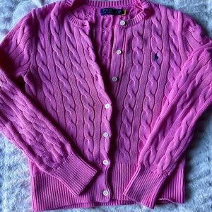 Ralph Lauren Pink Cable Knit Sweater